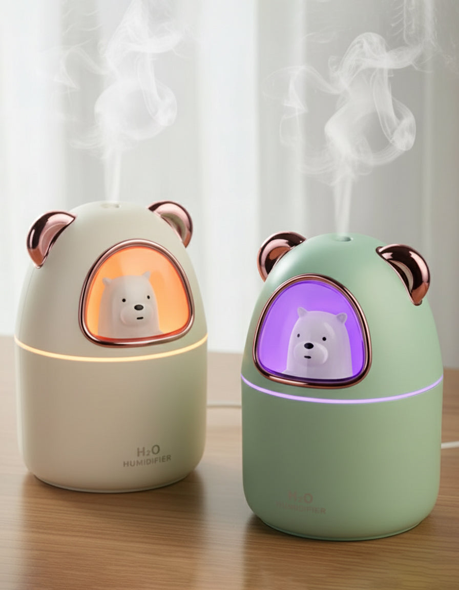 Humidificador H2O Osito con Luz LED – Aromaterapia y Diseño Decorativo
