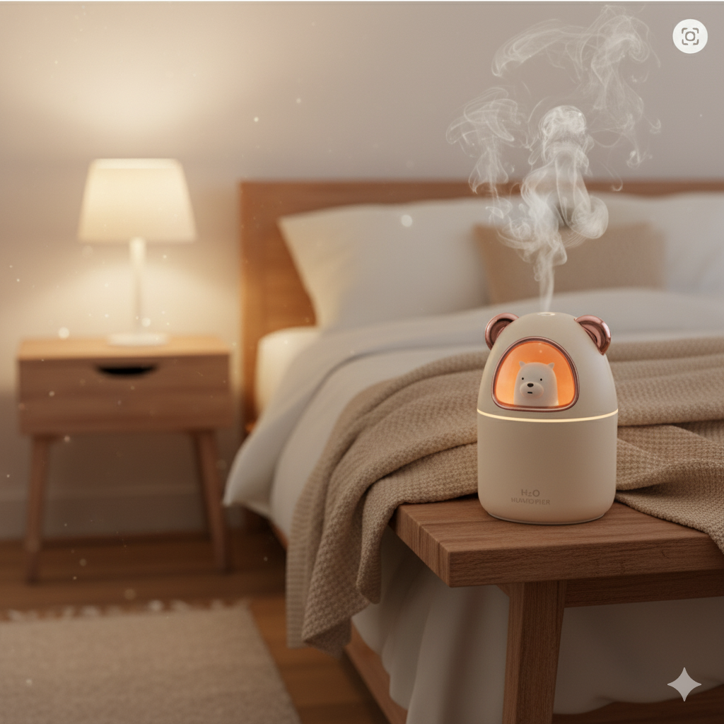 Humidificador H2O Osito con Luz LED – Aromaterapia y Diseño Decorativo