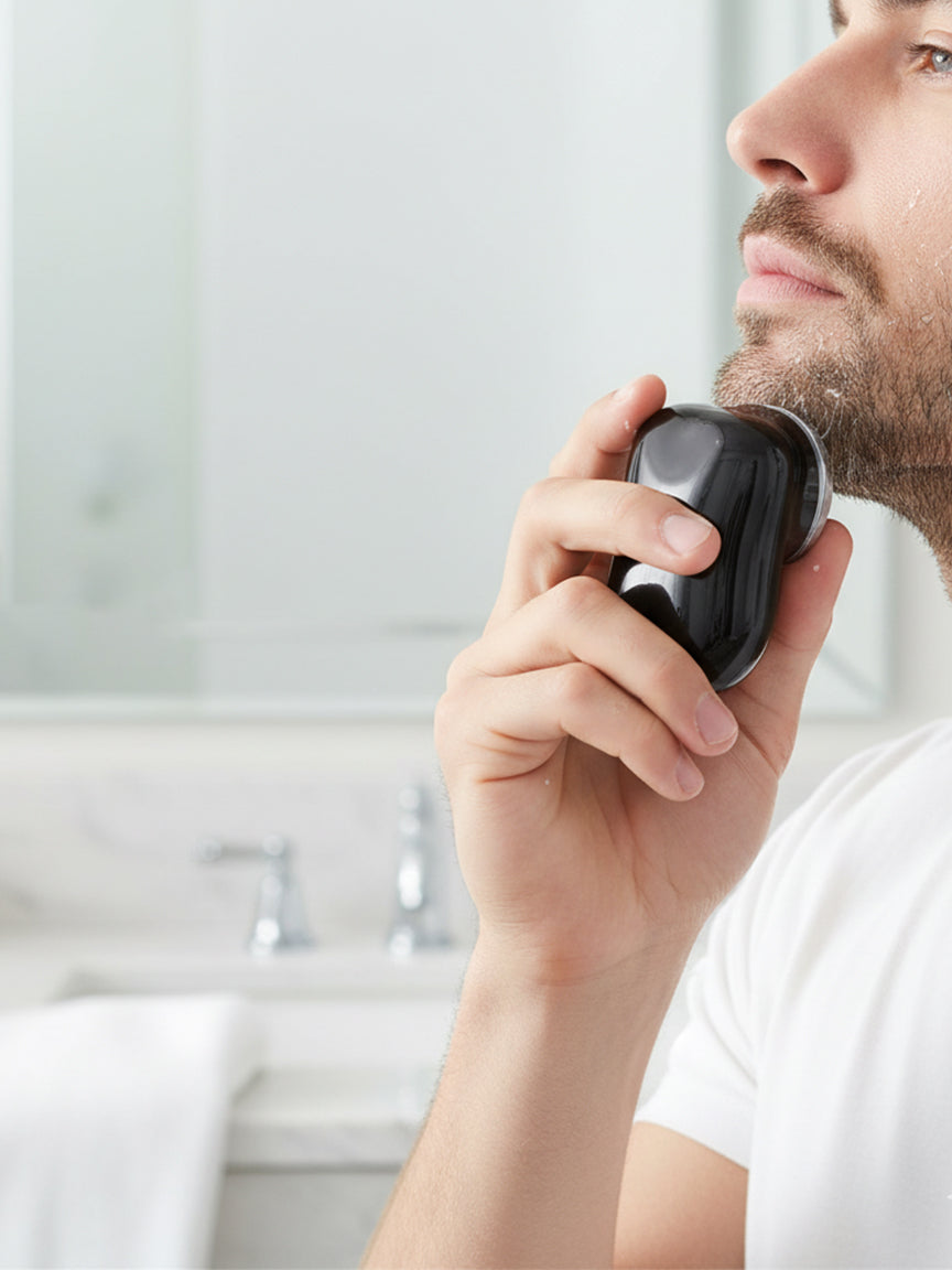 Mini Afeitadora Eléctrica Portátil USB Impermeable – Corte Preciso y Rápido